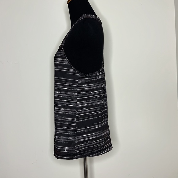 DANSKIN Black White Stripe Performance Tank Top S - Picture 5 of 7